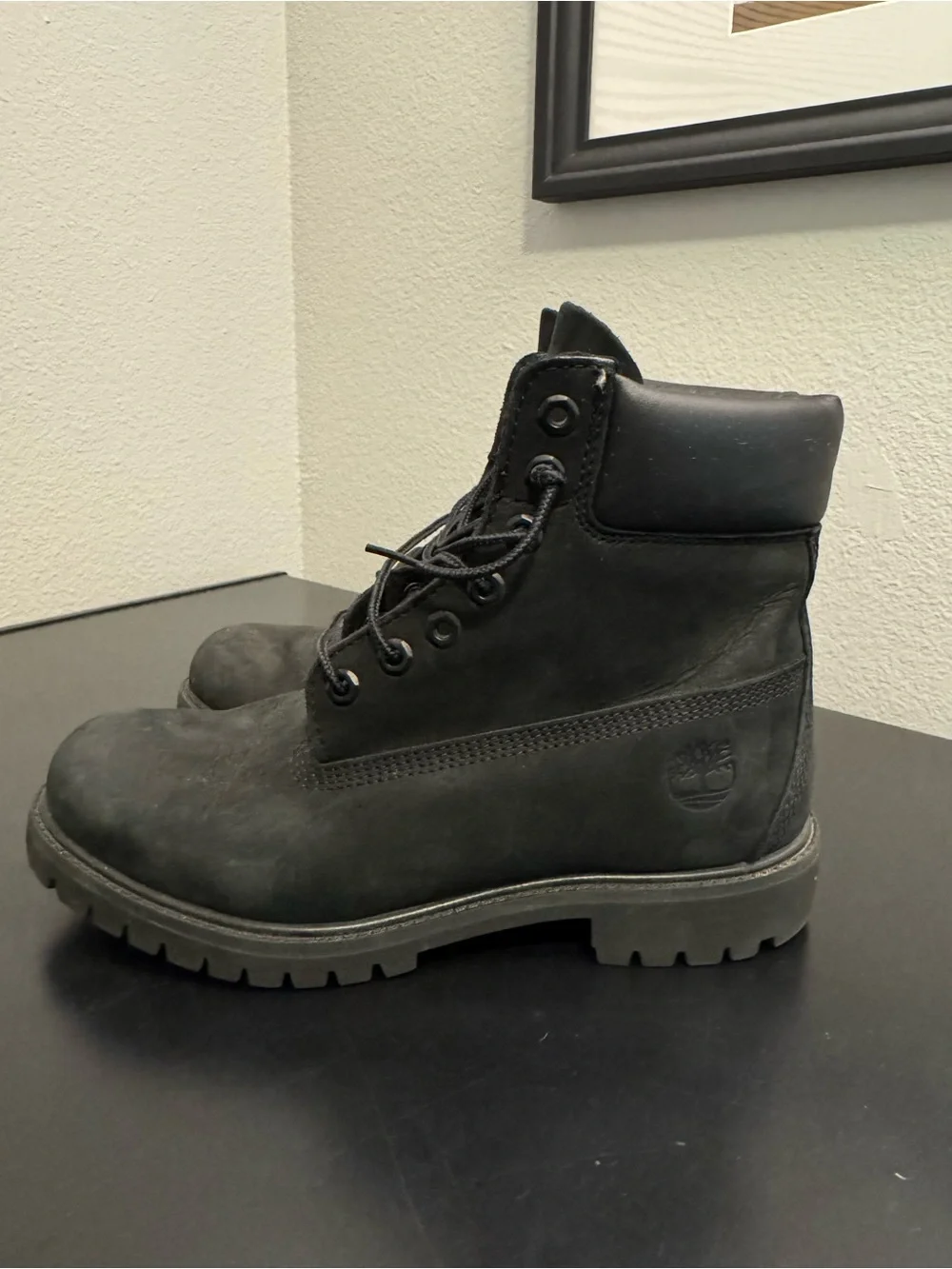 Timberland 6 Inch Premium All Black Boots Waterproof